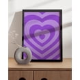 thumbnail image 4 of HAUS AND HUES Purple Wall Decor for Bedroom - Purple Pictures Wall Decor Purple Wall Art Wall Poster Aesthetic Purple Bedroom Decor Posters for Girls Room UNFRAMED 12" x 16" (Purple Layered Heart), 4 of 6