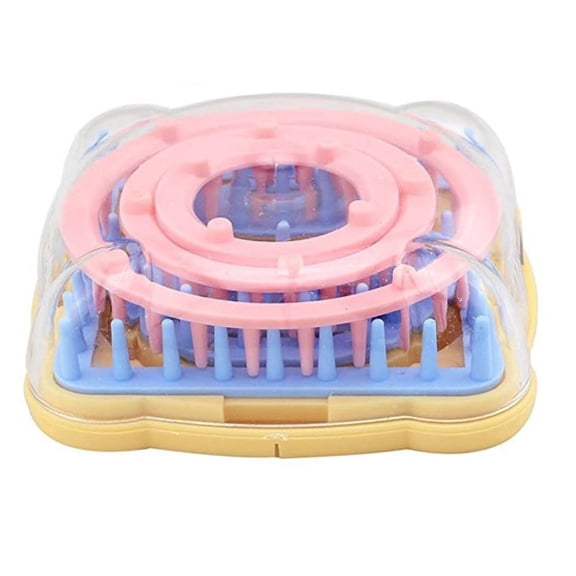Flower Knitting Loom Kit,DIY Wool Yarn Flower Maker Weaver Tool Set with Needle Square flower weaving device