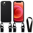 thumbnail image 1 of HAHDAXIA Crossbody Lanyard Case for iPhone\u20027 Plus/8 Plus, Lens Protection Soft Silicone Shockproof Protector Case with Adjustable Shoulder Strap Removable Neck Strap (Black, iPhone 7 Plu, 1 of 7
