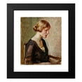 thumbnail image 2 of Magnus Enckell 15x17 Black Modern Framed Museum Art Print Titled - Portrait of Miss Barbara Lagerborg (1925), 2 of 5