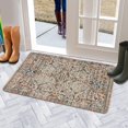 thumbnail image 5 of Boho Light Brown Vintage Country Patterned Carpet Welcome Door Mat Decorative Doormat Farmhouse Low-Profile Floor Rug Switch Mat for Home Indoor Outdoor Decorations 17 X 30 Inch, 5 of 6