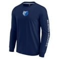 thumbnail image 2 of Men's Fanatics Navy Memphis Grizzlies Elements Strive Long Sleeve T-Shirt, 2 of 3