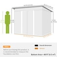 thumbnail image 3 of Outsunny 8.5' x 6' Garden Storage Shed with Skylight, Dark Grey, 3 of 10