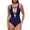 Navy, variant on Family Gifts Women Bikini Print Strappy Back Set One-Piece Swimsuits Plus Size Bathing Suits Tankinis Swimwear Orange, L