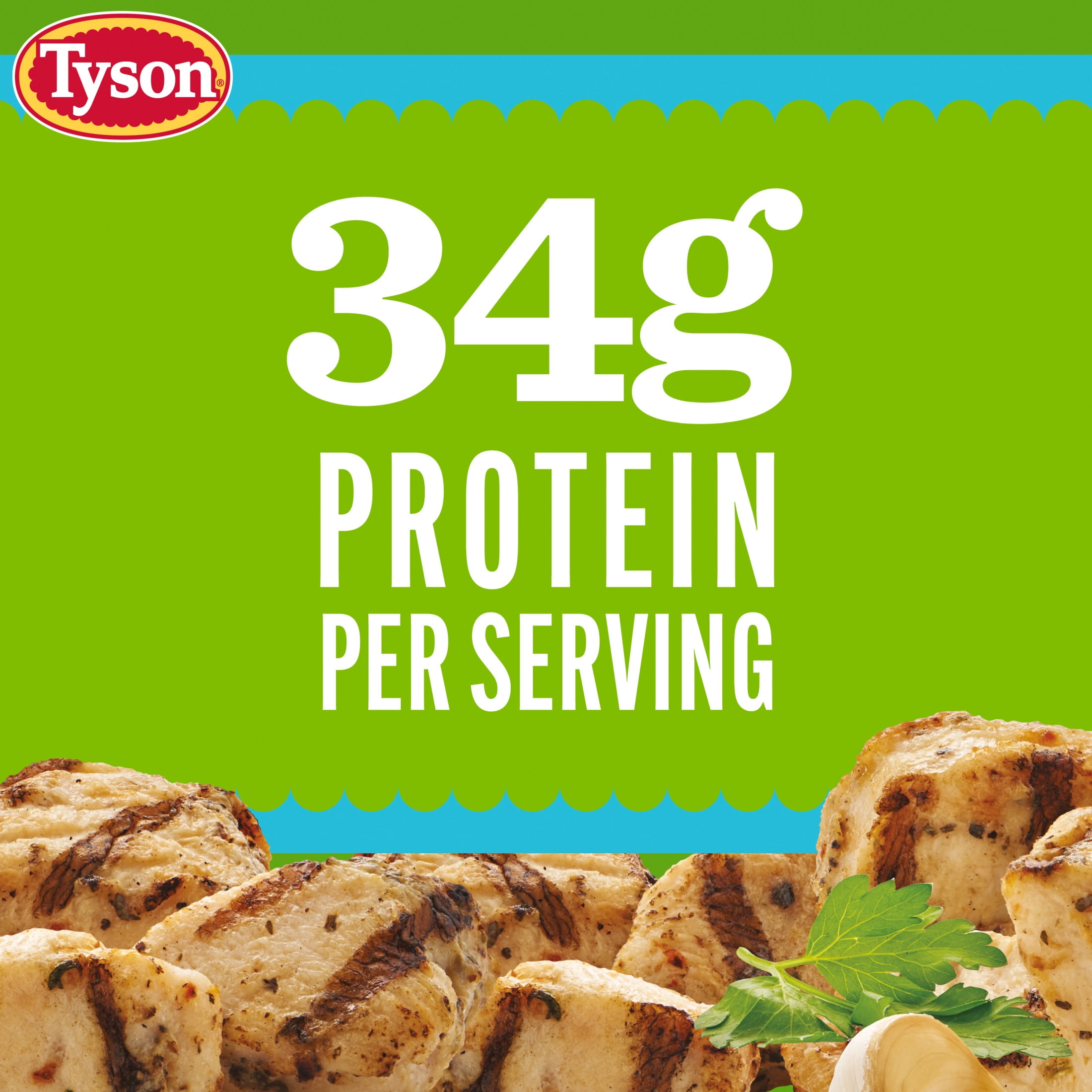 Tyson Garlic & Herb Seasoned Chicken Bites Cup, 5.2 oz (Frozen, Fully Cooked)