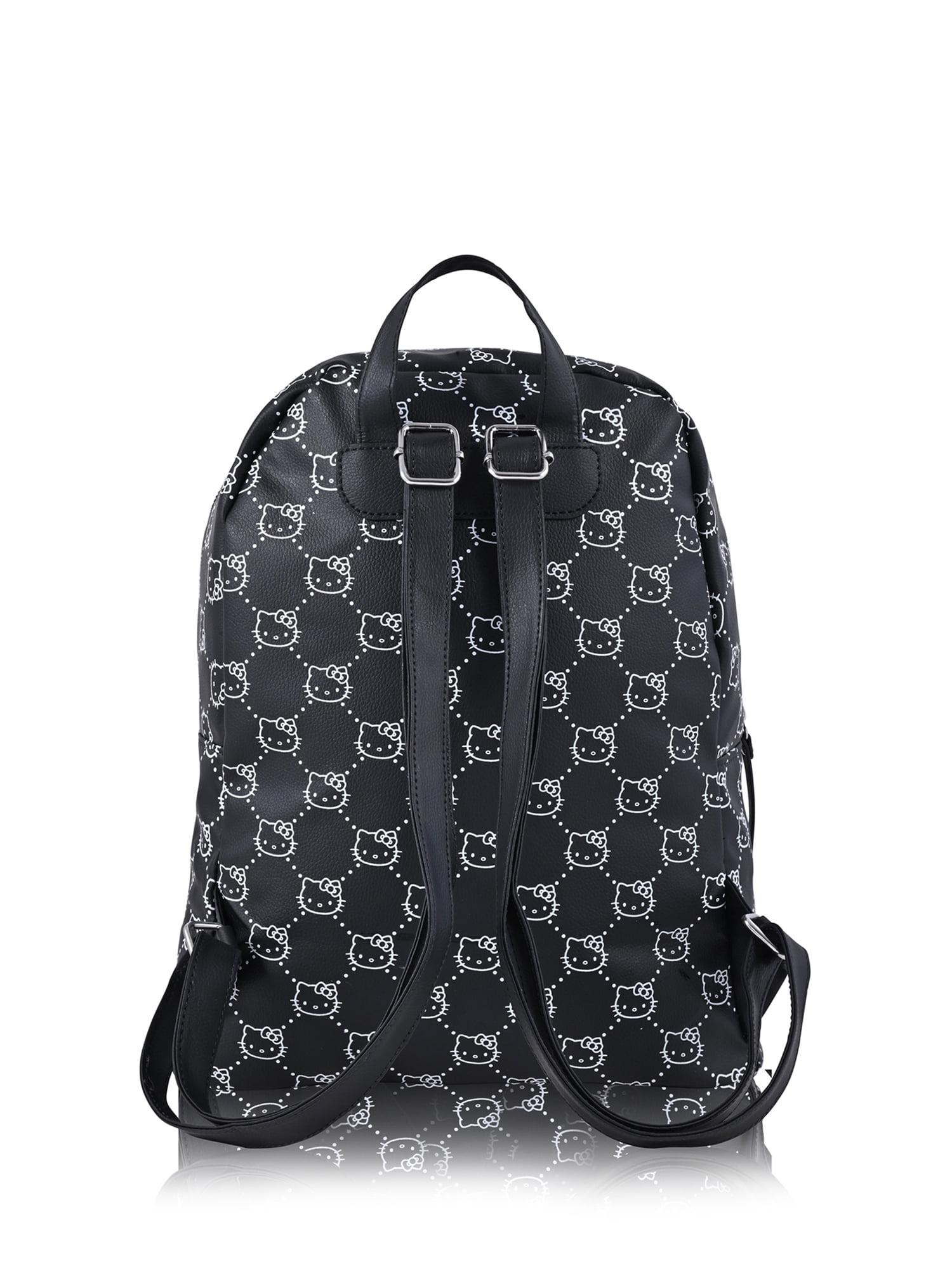 Sanrio Women's PU Mini Hello Kitty Pattern Backpack - Black
