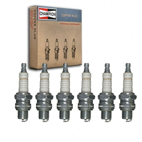 6 pc Champion 931M Copper Plus Spark Plugs for QL82C Ignition Wire Secondary