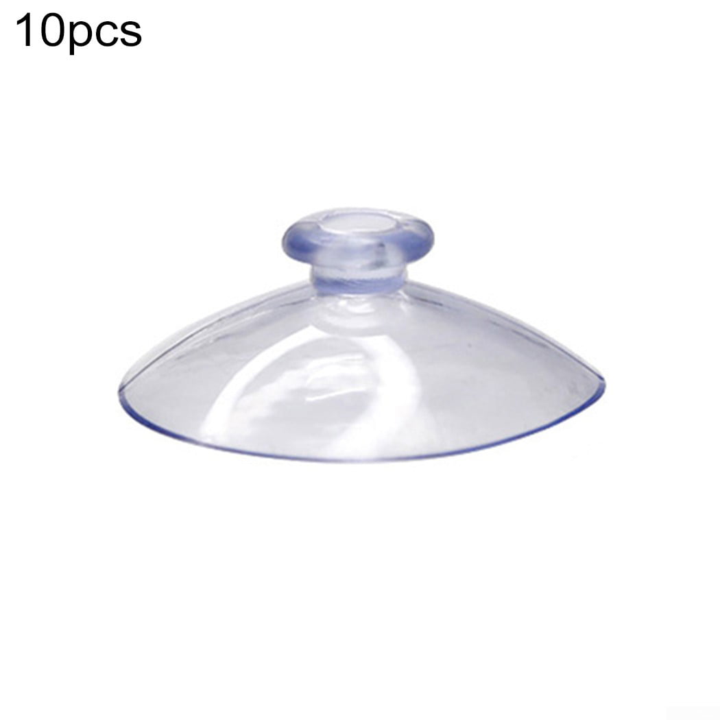 7/8" Dia 20 PC Pack Clear Plastic Strong Suction Cup with Removable Hook 
