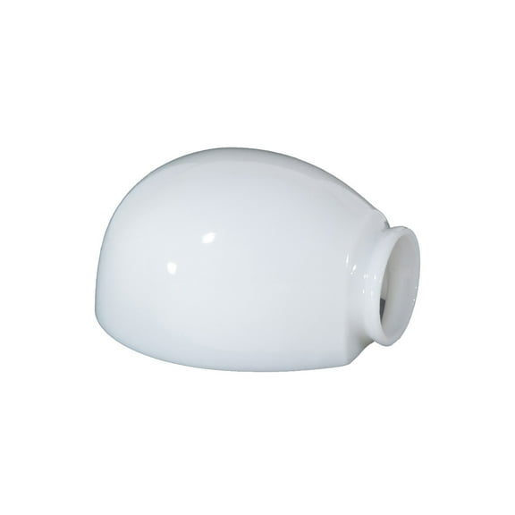 B&P Lamp® Half Shell Design Mid-Century Modern Bathroom Fixture Shade In Opal Glass With 2 1/4 Inch Lipped Fitter