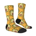 thumbnail image 4 of Yiaed Avocado Dog Print Great elasticity Crew Socks Sports socks for Men and Women, 4 of 5