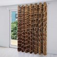 thumbnail image 2 of Animal Print Collection Sliding Door Curtains Gold Drapes Damask Pattern Cortinas Blackout,1 Panel,(W) 47 X (H) 59 Inches, 2 of 6