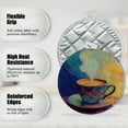 thumbnail image 3 of 4 PCS Pot Holders for Kitchen,Potholders Sets with Hook for Oven,Cooking,Baking,Cozy Graceful Retro Coffee Cup Breakfast Picture, 3 of 7