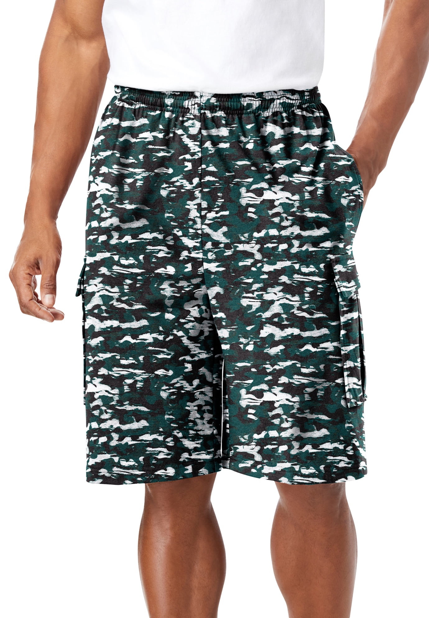 Kingsize Men's Big & Tall Lightweight Jersey Cargo Shorts