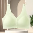 thumbnail image 4 of Sheghy Everyday Bras with underwire for Women Women's BC Cup Mesh Plaid Plus Size Front Closure Thin Breathable Comfortable Wire-Free Bra,Green L, 4 of 5