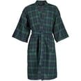thumbnail image 1 of Leisureland  Plaid Kimono Broadcloth Robe (Men's), 1 of 2