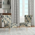 thumbnail image 2 of Designart "Chic Urban Victorian I" Gray Floral Upholstered Accent Chair - Cottage Arm Chair For Bedroom, 2 of 5