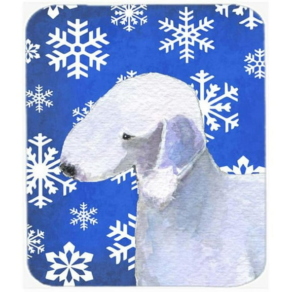 Carolines Treasures Bedlington Terrier Winter Snowflakes Holiday Mouse Pad