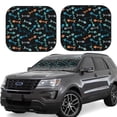 thumbnail image 6 of Kdxio Little Fish Skeleton Print 2-Piece Sun Shade Front Windshield - Foldable Car Front Window Sunshades for Most Sedans SUV Truck, 6 of 6