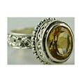 thumbnail image 3 of Navya Craft Citrine Oval 925 Sterling Silver Handmade Women Statement Ring, Yellow Gemstone Jewelry Size 13.0, 3 of 5