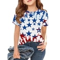 thumbnail image 3 of CCRFTGI Usa Flag Shirts for Child Boys Girls Size 10-12 Patriotic Cute Tops 4th Of July American Flag Stars Outfits July 4th Celebration Summer Tops Festival T-Shirts Wine 2-3 Years, 3 of 7
