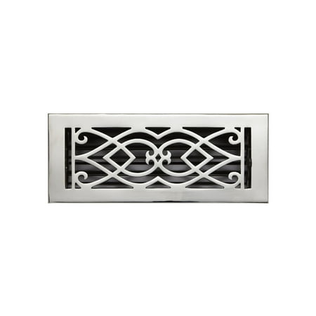 

Signature Hardware 905450-4-10 Victorian Brass Floor Register - Chrome