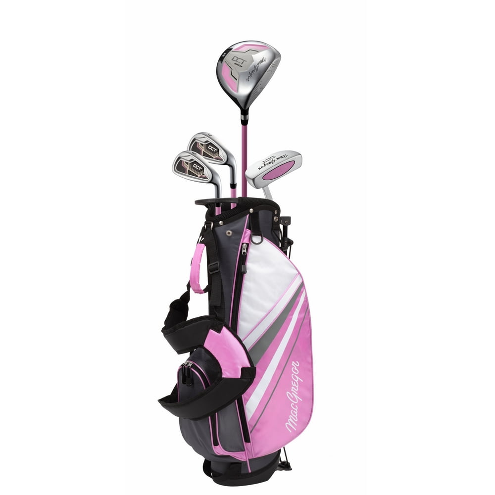 Golf Girl Junior Girls Golf Set V3 with Pink Clubs and Bag, Ages 4-7 (Up to  4' 6), Left Hand