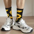 thumbnail image 5 of Colorful and Mid-Calf Socks for Men and Women, 1 Pair Lovely Sunflower, 5 of 8