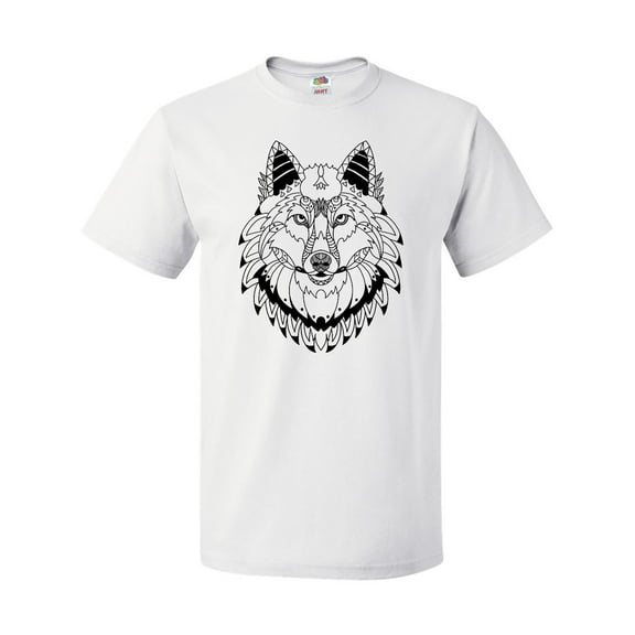 Inktastic Tribal Wolf Head T-Shirt