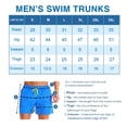 thumbnail image 6 of Solid Colored & Printed Quick Dry Summer Swim Trunks for Men, Swimwear, Bathing Suits, Swim Shorts with Various Colors & Designs, Blue, 3X-Large, 6 of 9