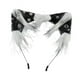 thumbnail image 3 of Diadema con orejas de gato para Halloween, accesorio para fotos de disfraz de cosplay, diadema para el pelo Blanco Negro, 3 of 8