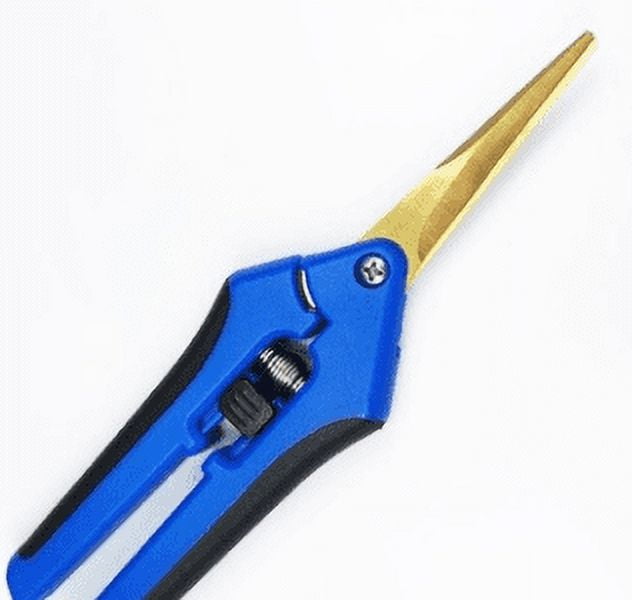 Titanium Coated Pruning Shears with Curved Blades for Precision Cutting
