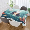 thumbnail image 5 of YAZAOO Square Tablecloth Cute Cartoon Mermaid Pattern Tableclothes, 5 of 9