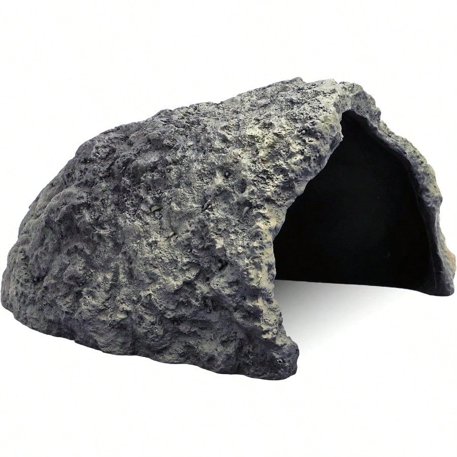 Rock Cave Habitat Hidden for Reptile and Amphibians.Terrarium & Aquarium Decor, Reptile hideout Hide Cave,Perfect for Bearded Dragons,Lizards,Snakes,Turtles,Geckos,Tortoises,Small Animals -Large Size