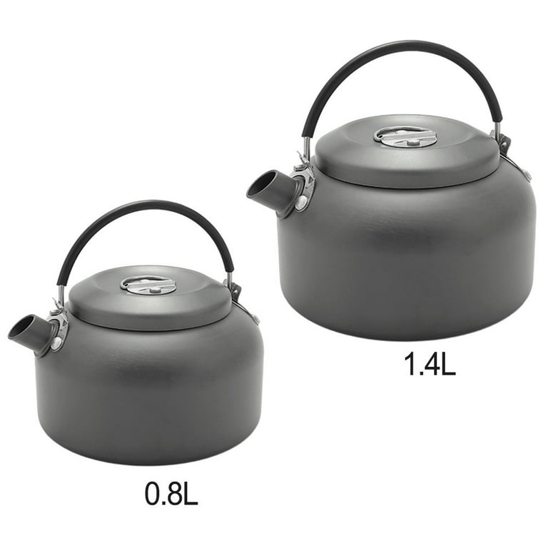 0.8L/1.4L Camping Tea Coffee Pot Portable Lightweight Camping Teapot Kettle  Large Capacity for Hiking Backpacking Picnic Travel