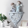 thumbnail image 2 of Baroque Style Decorative Shelves for Living Room Flowers Wall Hanging Storage Rack European Style Decor Home Cafe Small, 2 of 6