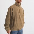 thumbnail image 6 of fatyb Mens Fleece Sweatshirts Quarter Zip Stand Collar Pullover Shirts Long Sleeve Casual Fall Winter Tops, 6 of 7