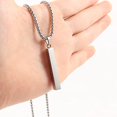 thumbnail image 3 of Collar con colgante de barra rectangular para hombre, caja de acero inoxidable, colgante de cadena, collar para hombre, joyería, 3 of 5