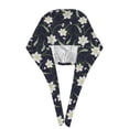 thumbnail image 3 of Kdxio Lilies Flowers Pattern Turban Hat for Women Men Comfortable Adjustable Cleaning Working Cap with Sweatband, 3 of 8