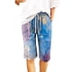 thumbnail image 4 of Pantalones cortos sueltos casuales de mujer de moda cintura elástica bolsillos de verano pantalones de impresión Fridja fhjkhfk460015, 4 of 4