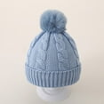 thumbnail image 3 of Winter Beanie Hat, Kids Boys Girls Warm Fleece Lined Knitted Soft Ski Cuff Cap Beanie Hats with Pom Pom 0-4 Years under $10, 3 of 3
