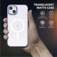 thumbnail image 4 of For Apple iPhone 15 Pro Max (6.7") Compatible with MagSafe [Strong Magnetic] Translucent Matte Back Shockproof Phone Case Cover by Xpression - Gold, 4 of 10