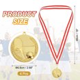 thumbnail image 2 of Uxcell 2.7 Inch Tennis Medals Gold Award Medals with Neck Ribbon for Team Sports Games Party Favors 4 Pieces, 2 of 7