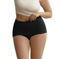 thumbnail image 2 of INNERSY Women's Plus Size Cotton Boxer Briefs XL-5XL High Waist Boyshort Underwear 4 Pack(4XL,Black), 2 of 8