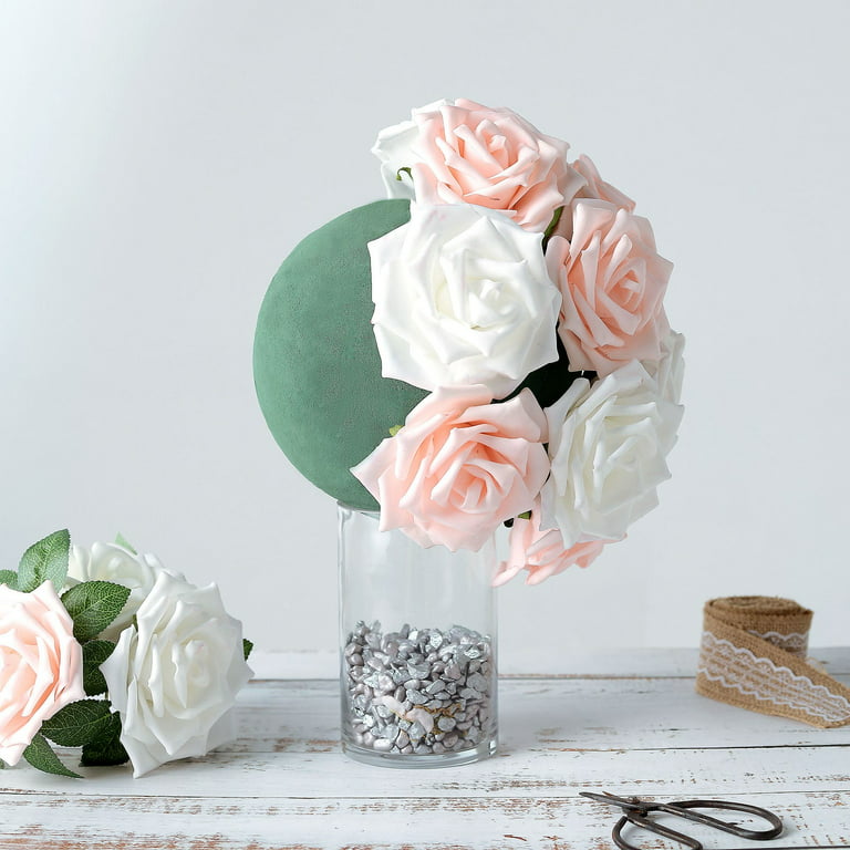 Efavormart 6 PCS Wholesale Bridal Wedding Foam Bouquet Holders for Vase  Centerpieces
