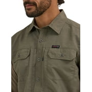 Wrangler® ATG Men's Mixed Material Shirt with UPF 40+ Protection, S-4XL