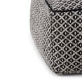 thumbnail image 4 of Simpli Home Pouf Carré à Motifs Olsen en Noir et Ivoire, 4 of 6