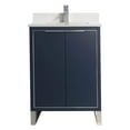 thumbnail image 2 of Fine Fixtures Opulence Collection 24 in. W x 18 in. D x 33 in. H Bathroom Vanity in Navy Blue with White Matte Sintered Stone Sink - Chrome hardware, 2 of 8