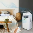 thumbnail image 5 of Uhome 12,000 BTU ASHRAE(7800BTU SACC) 400 Sq Ft Portable Air Conditioner/Heater, White, 5 of 9