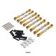thumbnail image 3 of Ounissouiy Varilla de enlace de dirección ajustable para coche de control remoto, aleación de aluminio, para WPL 1/16 C14, coche de control Kits de construcción modelo Oro, 3 of 6