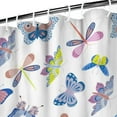 thumbnail image 4 of Fantasy Watercolor Butterfly Shower Curtain Waterproof Bathroom Curtain 36x72 Inches Artistic Design Machine Washable Quick Dry Includes Hooks, 4 of 5